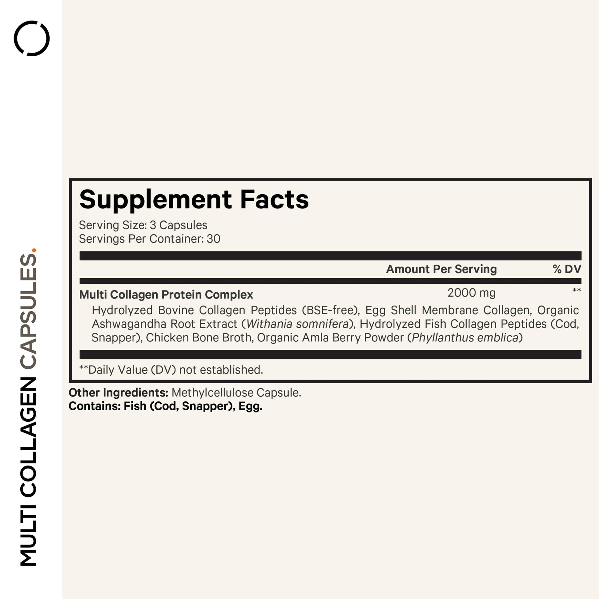 Codeage Multi Collagen Peptides Protein Capsules, 5 Collagen Types, Grass-Fed & Hydrolyzed Bovine Collagen Pills Supplement, Ashwagandha, Amla Berry Vitamins, Collagen Peptides - 90 Capsules CodeageAu supplements