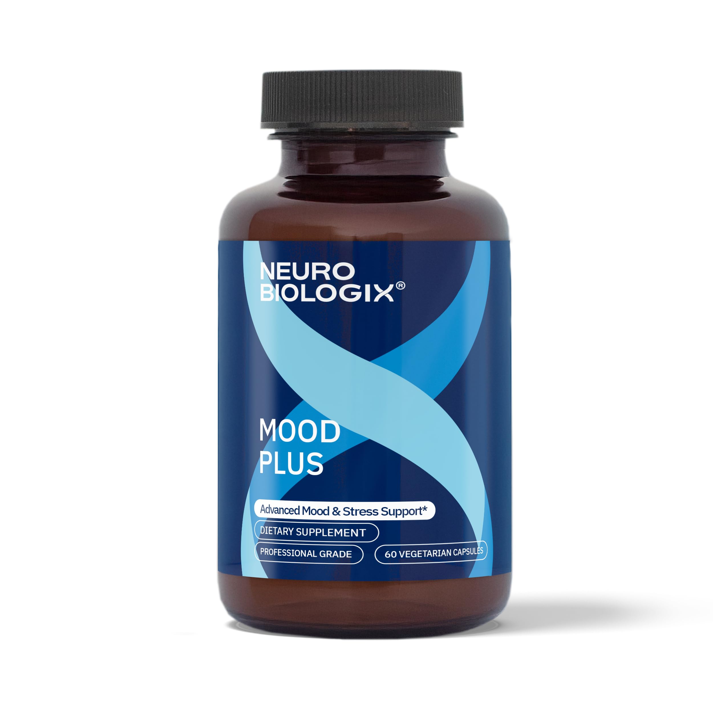 Neurobiologix Mood Plus for Men and Women, Mood & Stress Support Supplement with GABA, 5-HTP, Ashwagandha, Magnesium & Chamomile for Emotional Balance, Relaxation & Serotonin Support, 60 Capsules NeurobiologixAu supplements