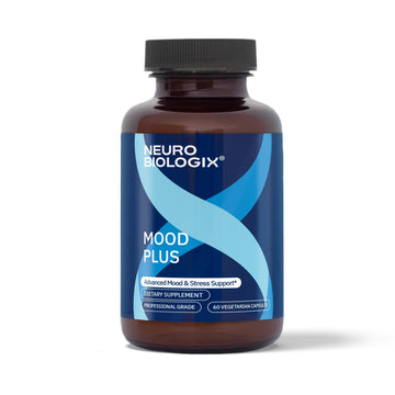 Neurobiologix Mood Plus for Men and Women, Mood & Stress Support Supplement with GABA, 5-HTP, Ashwagandha, Magnesium & Chamomile for Emotional Balance, Relaxation & Serotonin Support, 60 Capsules NeurobiologixAu supplements