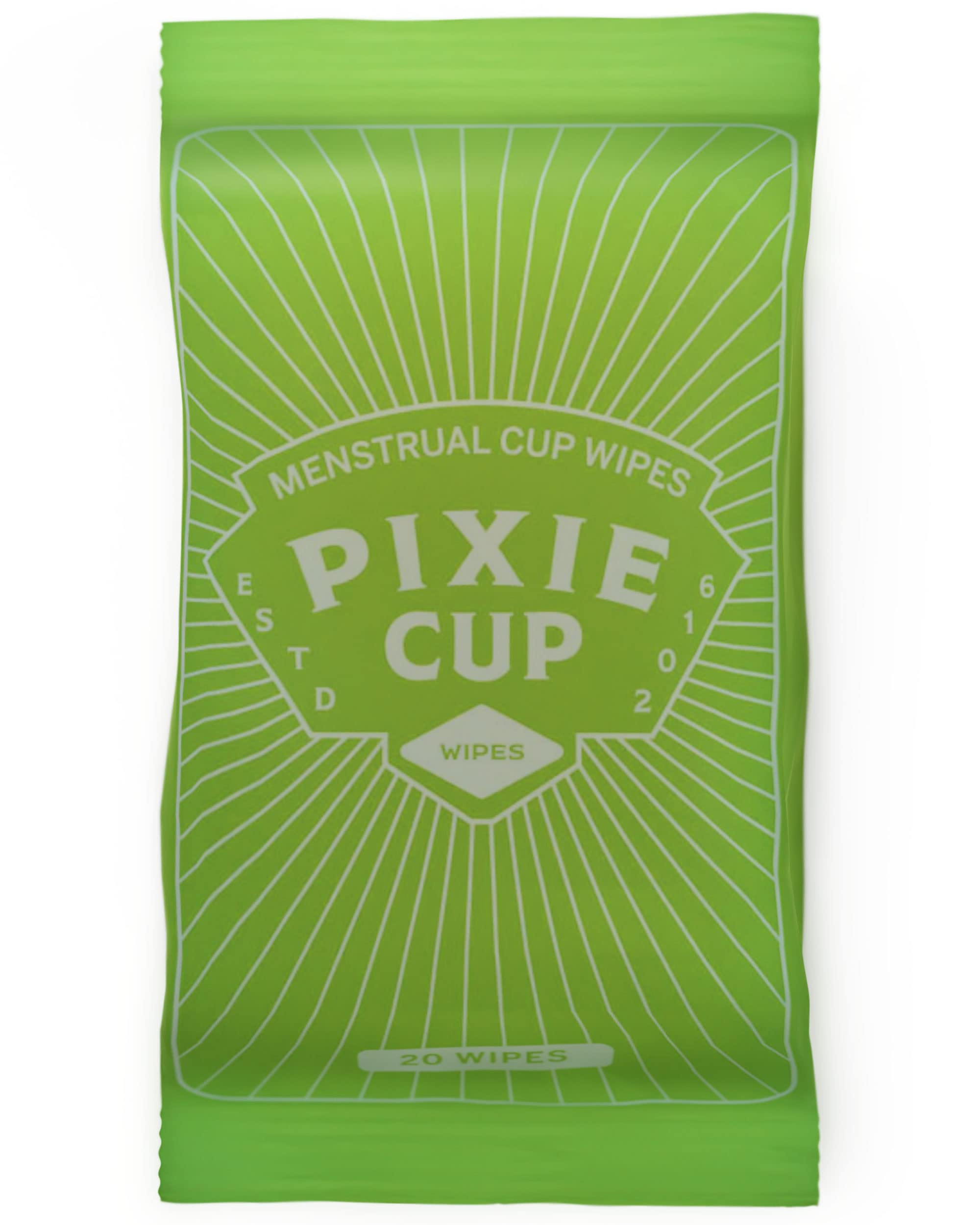 Menstrual Cup Wipes - On The Go Public Bathroom Feminine Wipes - Safe On Period Cups & Menstrual discs Pixie CupAu supplements