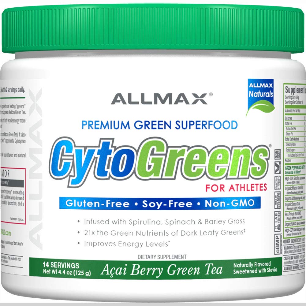 ALLMAX Naturals CytoGreens Super Greens Powder, Premium Green Superfood with Greens, Superfoods, Daily Greens Supplement, Acai Berry Green Tea, 14 Servings ALLMAXAu supplements