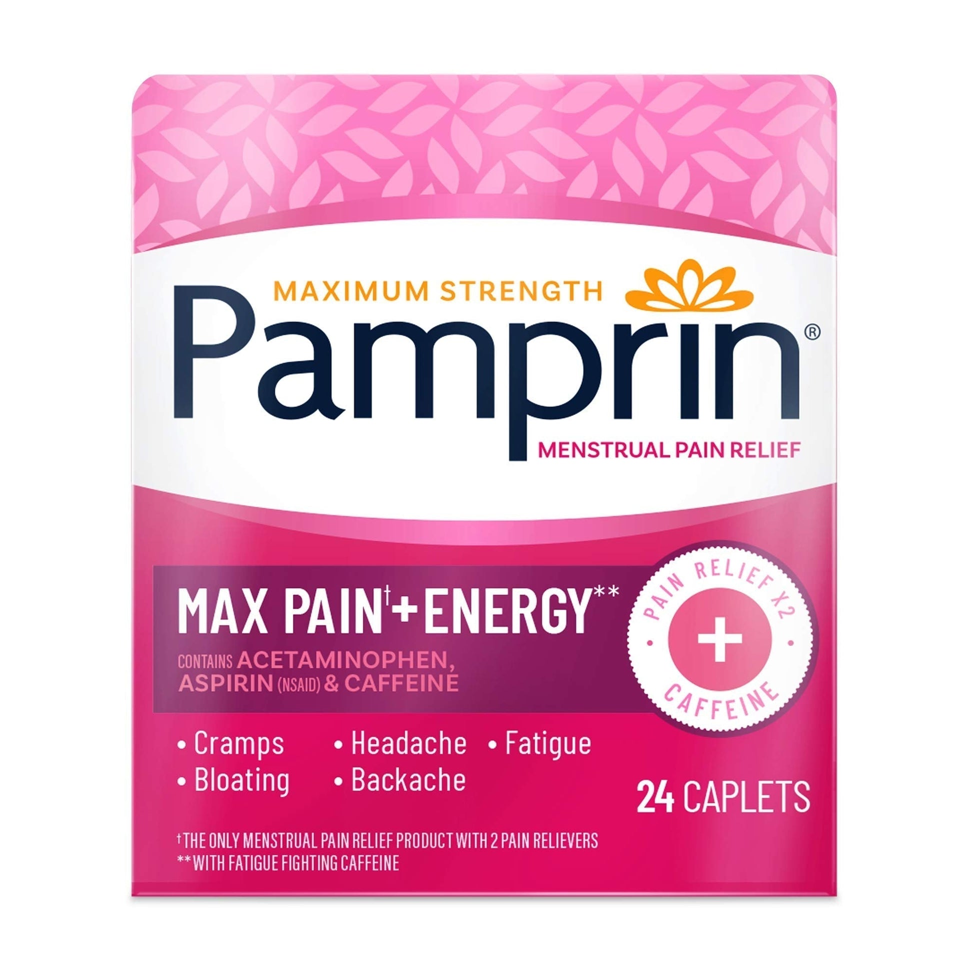 Pamprin Maximum Strength Max Formula, with Acetaminophen, Menstrual Period Symptoms Relief PamprinAu supplements