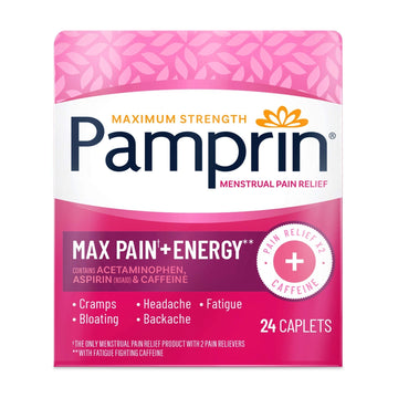 Pamprin Maximum Strength Max Formula, with Acetaminophen, Menstrual Period Symptoms Relief PamprinAu supplements