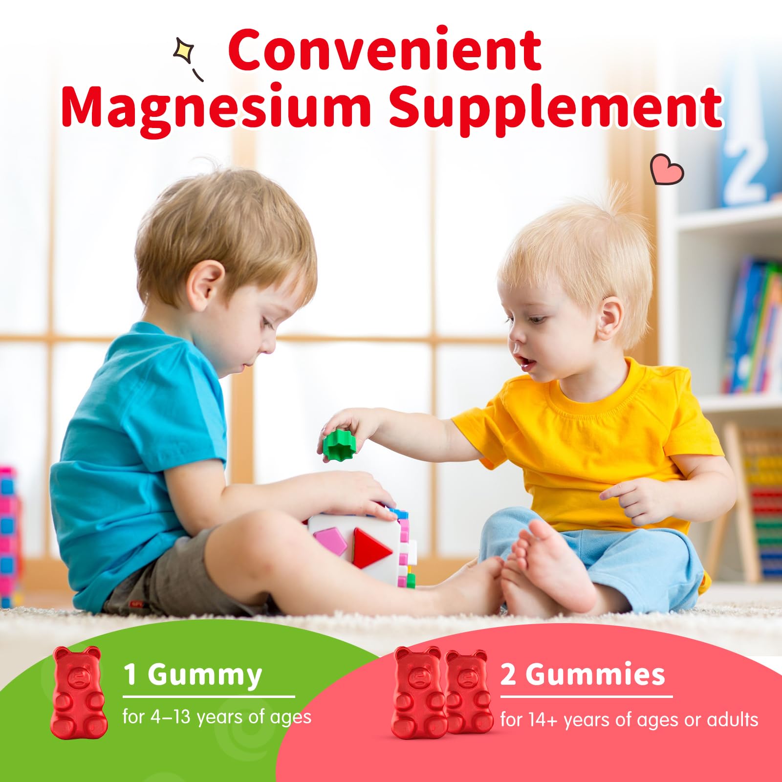 Magnesium Gummies for Kids - Magnesium Glycinate Gummies Supplement with L-Theanine, Vitamin B6, D3 for Kids & Adults Sleep, Calm, Relaxation, Brain, Bones, Sugar Free Strawberry 60ct ReviNutraAu supplements