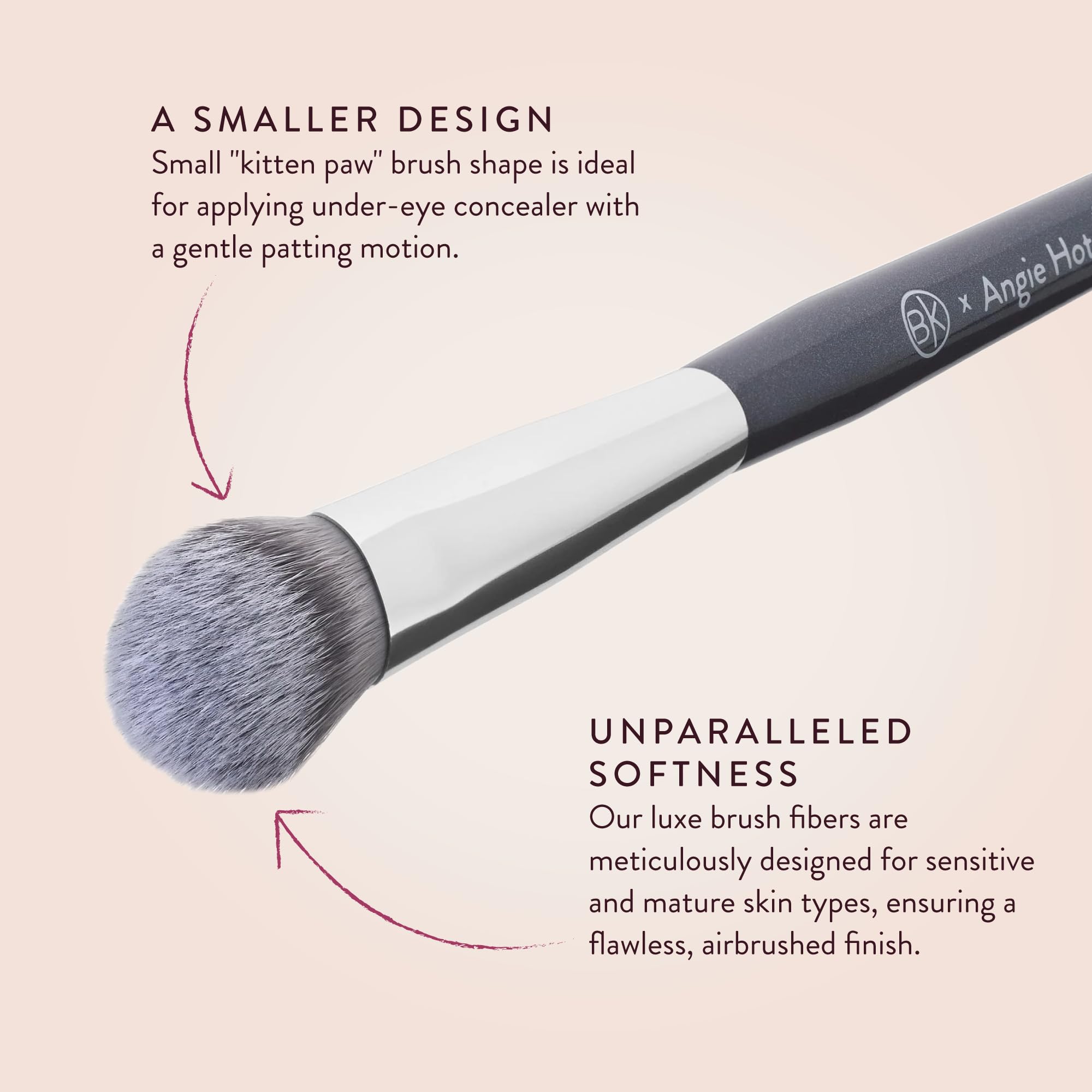 BK BEAUTY BRUSHES - ANGIE HOT & FLASHY A506 CONCEALER - Viral "Kitten Paw" Face Brush - Under-Eye Concealing and Contouring - Makeup Brushes BK BEAUTYAu supplements