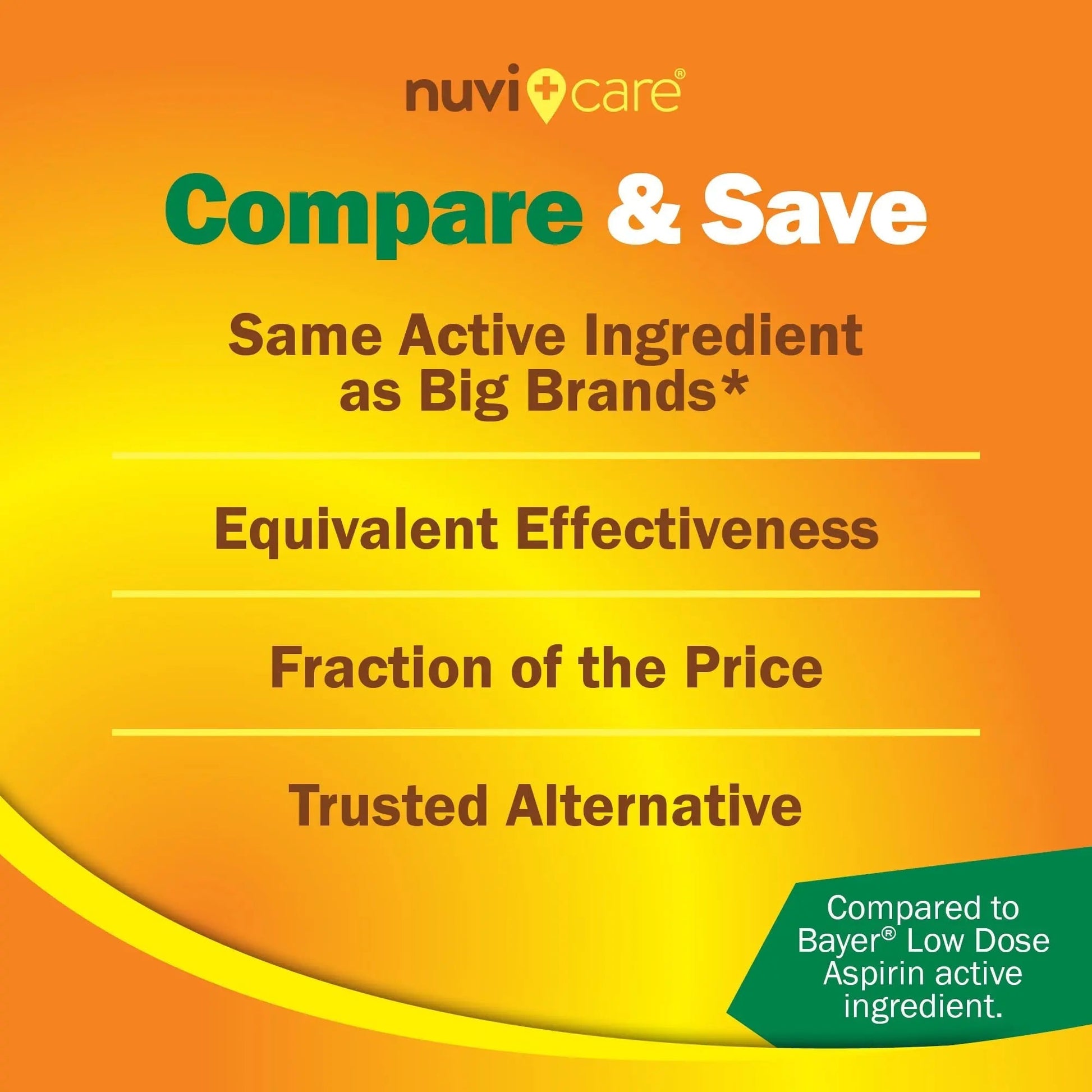 NUVICARE Low Dose Aspirin 81mg for Adults Coated Caplets - Compare to Active Ingredient in Low Dose Bayer Aspirin for Adults - Safety Coated (300 Count) NUVICAREAu supplements