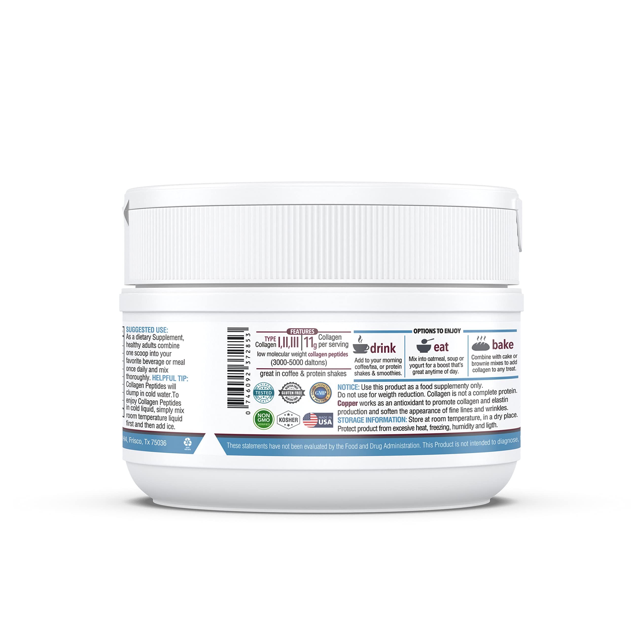 KAPPA NUTRITION Collagen Type I, II, III, 6 Billion Probiotic Acid Resistance, Hyaluronic Acid, Vitamin C, Biotin, Copper and MCT Oil, Beautiful Hair, Nails, & Skin, Collagen Peptides 9 in 1 (11.9oz) KAPPA NUTRITIONAu supplements