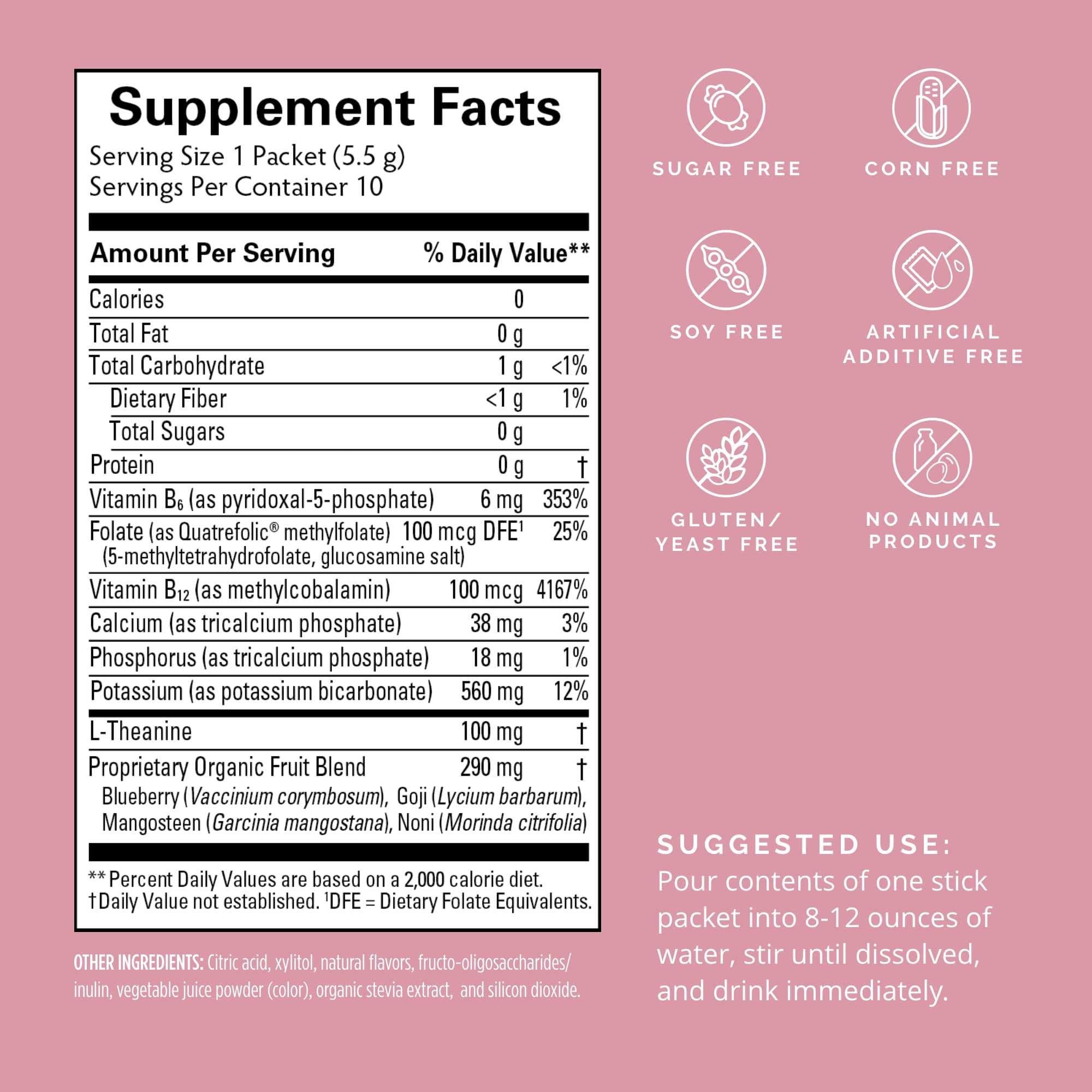 BRAINMD Dr Amen Brain Boost On The Go - 10 Packets, Berry Flavor - Nootropic Drink Powder, Promotes Focus, Clarity & Mental Energy - Caffeine Free, Gluten Free - 10 Servings BRAINMDAu supplements