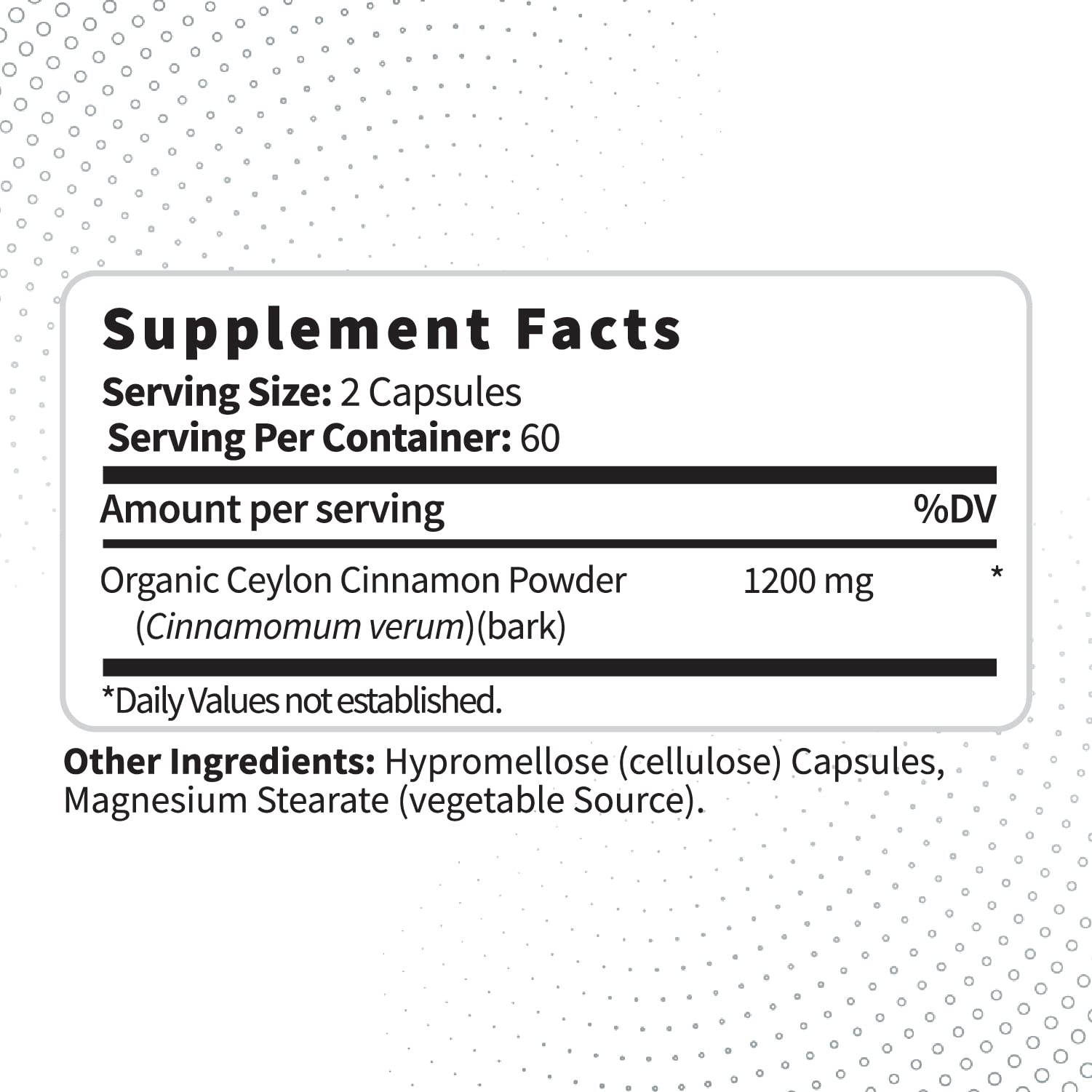 Type Zero Ceylon Cinnamon Capsules (1200mg | 120 Capsules) - Natural, Non-GMO, Gluten Free, Organic Cinnamon Bark Supplement Type ZeroUS supplements