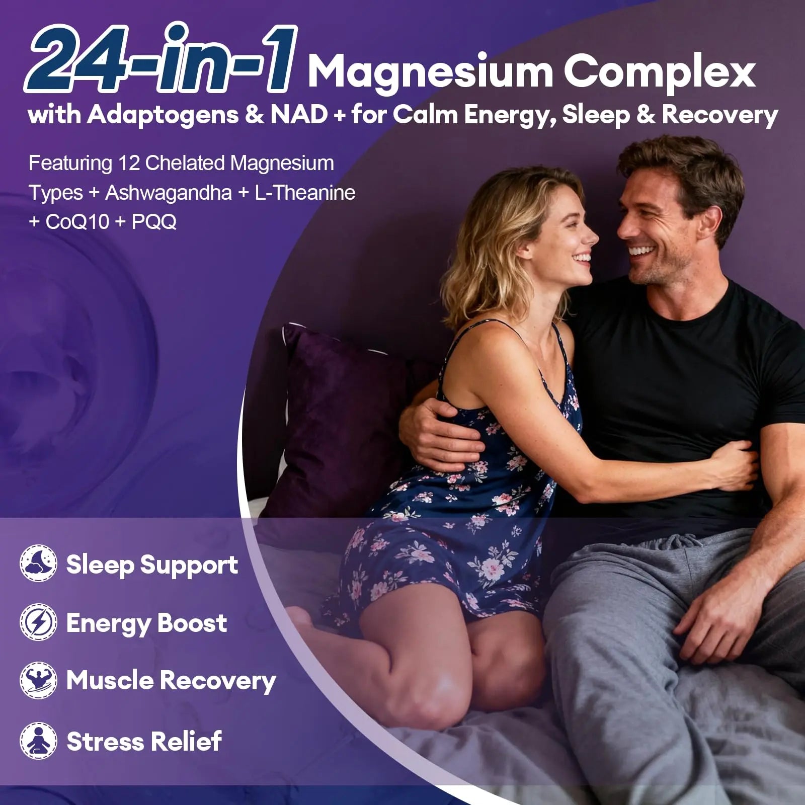 Migcopat Magnesium Complex w/Magnesium Glycinate, Malate, Citrate | 24-in-1 Magnesium Supplement w/Ashwagandha, L-Theanine & NAD+ | Supports Calm, Energy, Muscle & Sleep | Non-GMO, 120 Vegan Caps Migcopatnz supplements