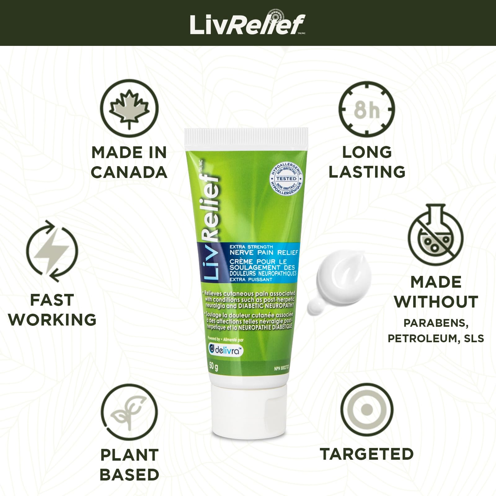 LivRelief Nerve Pain Relief Extra Strength - 50g LivReliefAu supplements