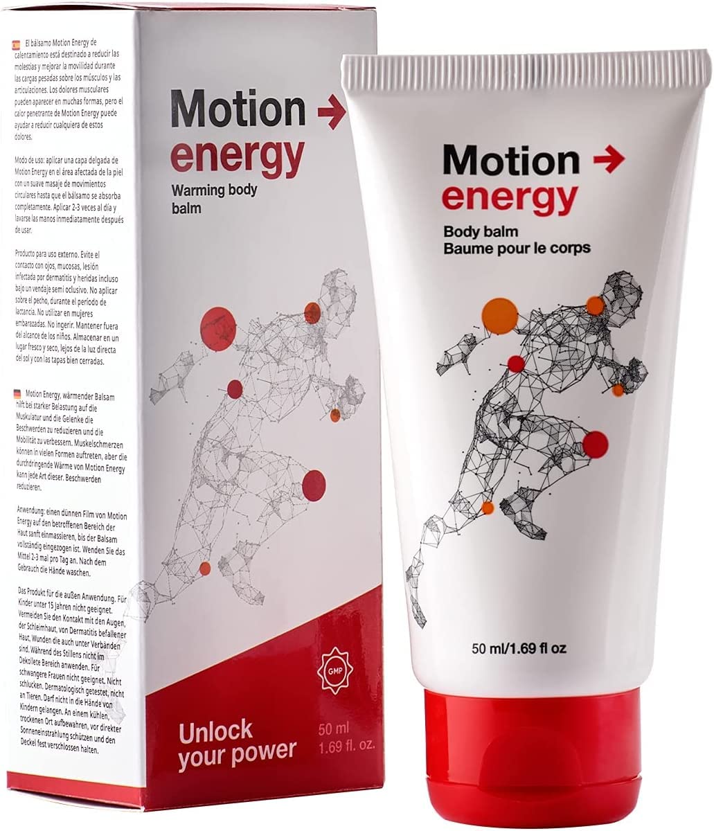 Motion Energy - Body Balm | Eucalyptus, Rosemary, Cinnamon Essential Oils & Ginger | 50 ml | 1 Pack Motion EnergyAu supplements