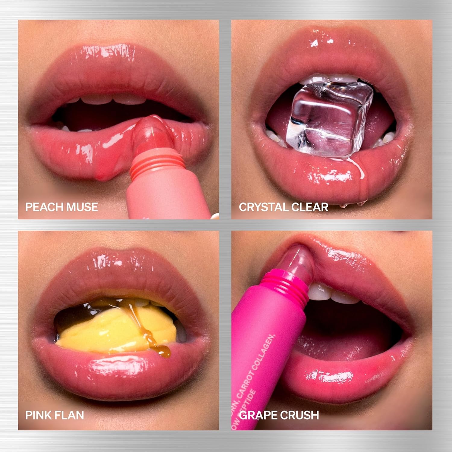 KNEMO LipLock Jelly Serum for Dry Lips, Long-Lasting, Hydrating, Plumping, Glossy Mask with Rose PDRN, Carrot Collagen, Pillow Peptide, Moisturizing Tinted Lip Balm. (Crystal Clear) KNEMOAu supplements
