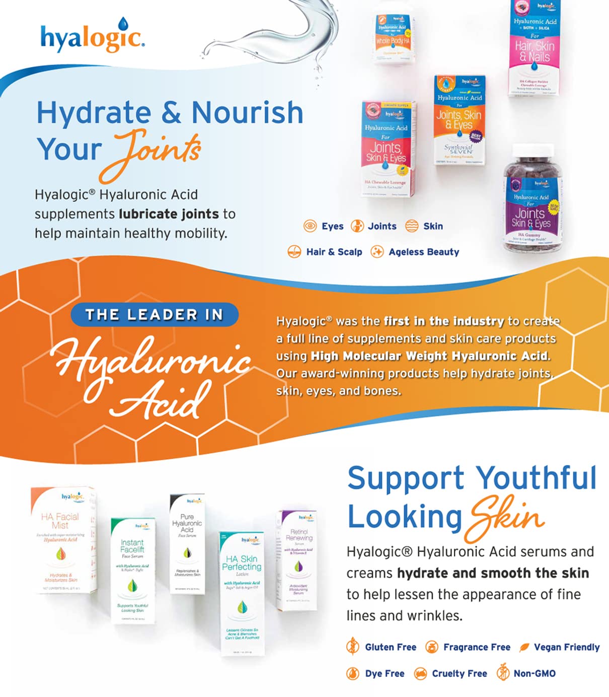 HylaRub HA Joint & Muscle Cream – Hyaluronic Acid Muscle Rub w/Emu Oil & CMO – Non Greasy, Soothes, Moisturizes & Maintains Shoulders, Knees, Back, HIPS & More 6 oz. by Hyalogic HyalogicAu supplements