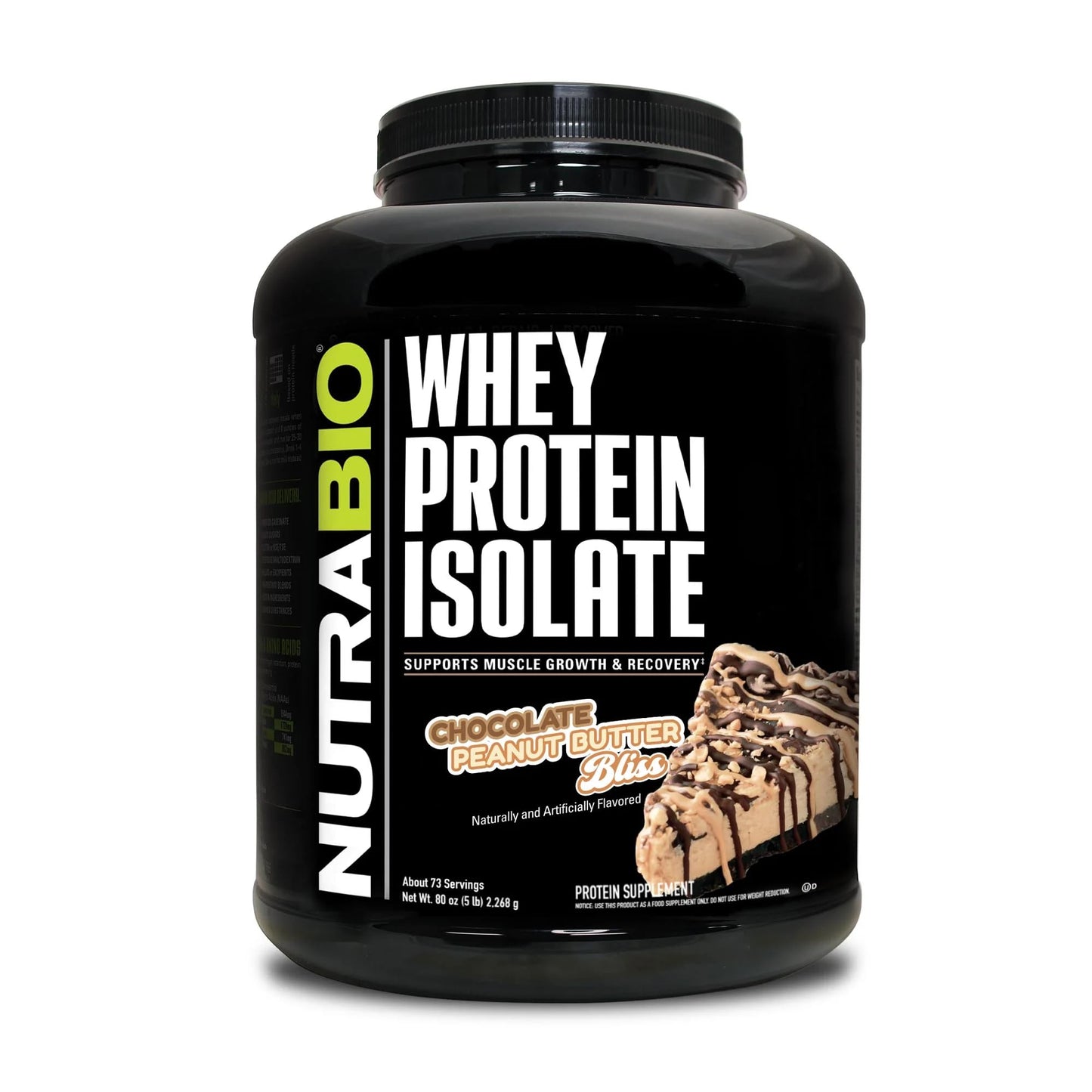 NutraBio Whey Protein Isolate Supplement – 25g of Protein Per Scoop with Complete NutraBioUS supplements