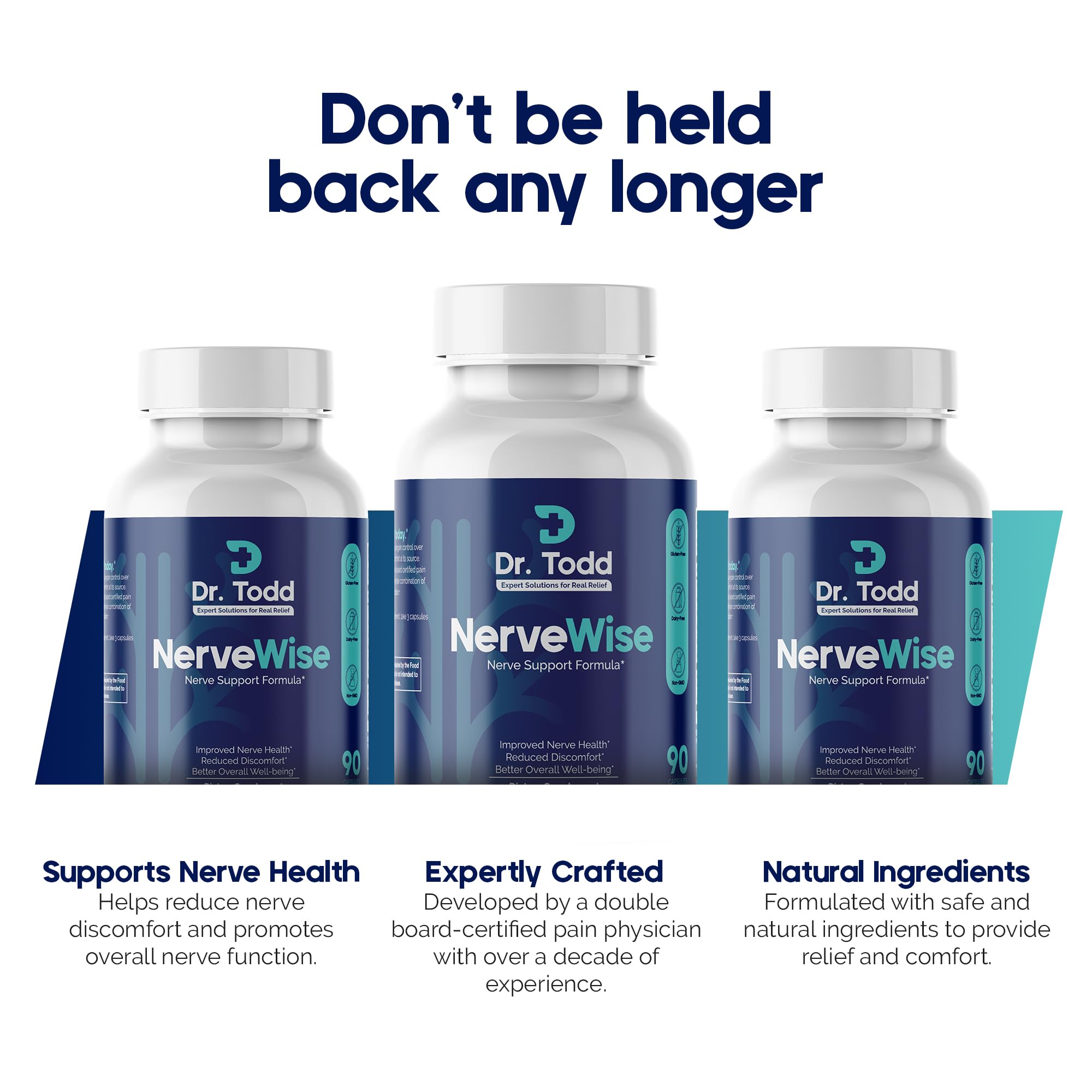 Dr. Todd NerveWise Nerve Support Supplement for Foot, Hand & Leg Comfort – Daily Formula for Healthy Nerve Function, Helps Support Nerve Balance, Body Comfort & Overall Nerve Wellness – 30 Day Supply Dr. ToddAu supplements