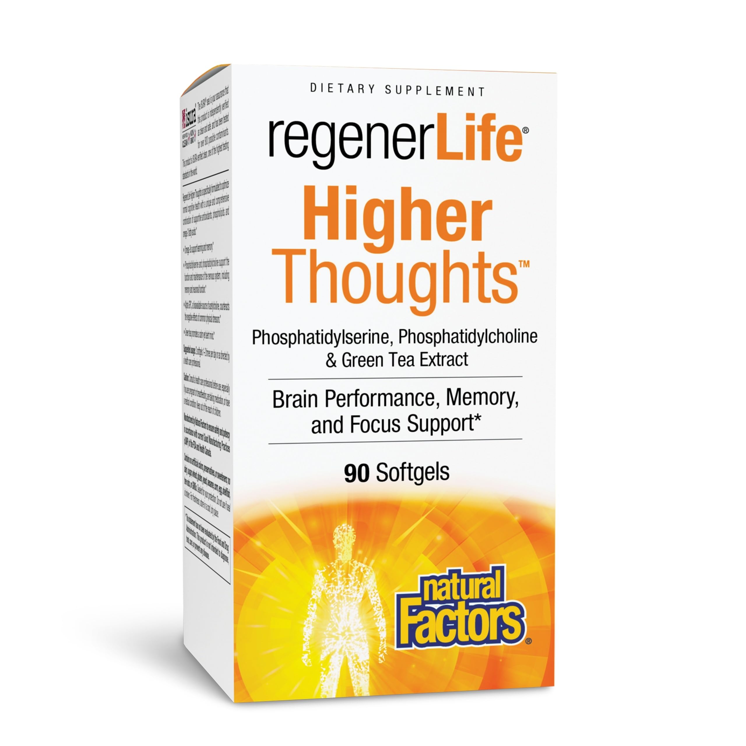 Natural Factors Higher Thoughts - Supports Cognitive & Cardiovascular Health* - Fish Oil, Fatty Acids, EPA, DHA & More - 90 Softgels Natural FactorsAu supplements