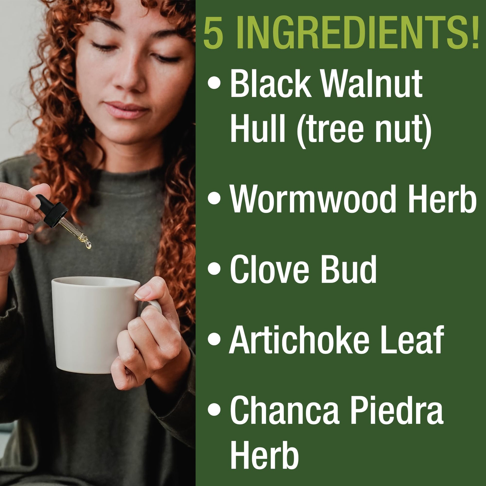 Wormwood Black Walnut Clove Cleanse for Humans. Elimination Detox + Intestinal Support Liquid Tincture Supplement for Adults and Kids. with Artichoke and Chanca Piedra for Additional Benefits Peak PerformanceAu supplements