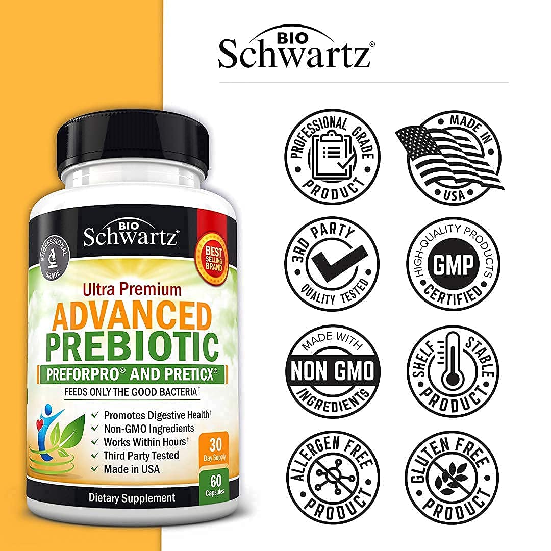 Prebiotics for Advanced Gut Health - Immune System Support & Dietary Fiber BioSchwartzAu supplements