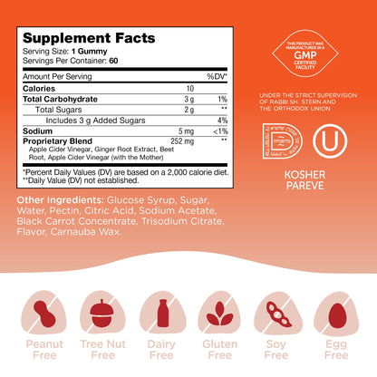 Zahler - Apple Cider Vinegar Gummies Kosher & Delicious ACV for Women Men Raw ZahlerUS supplements