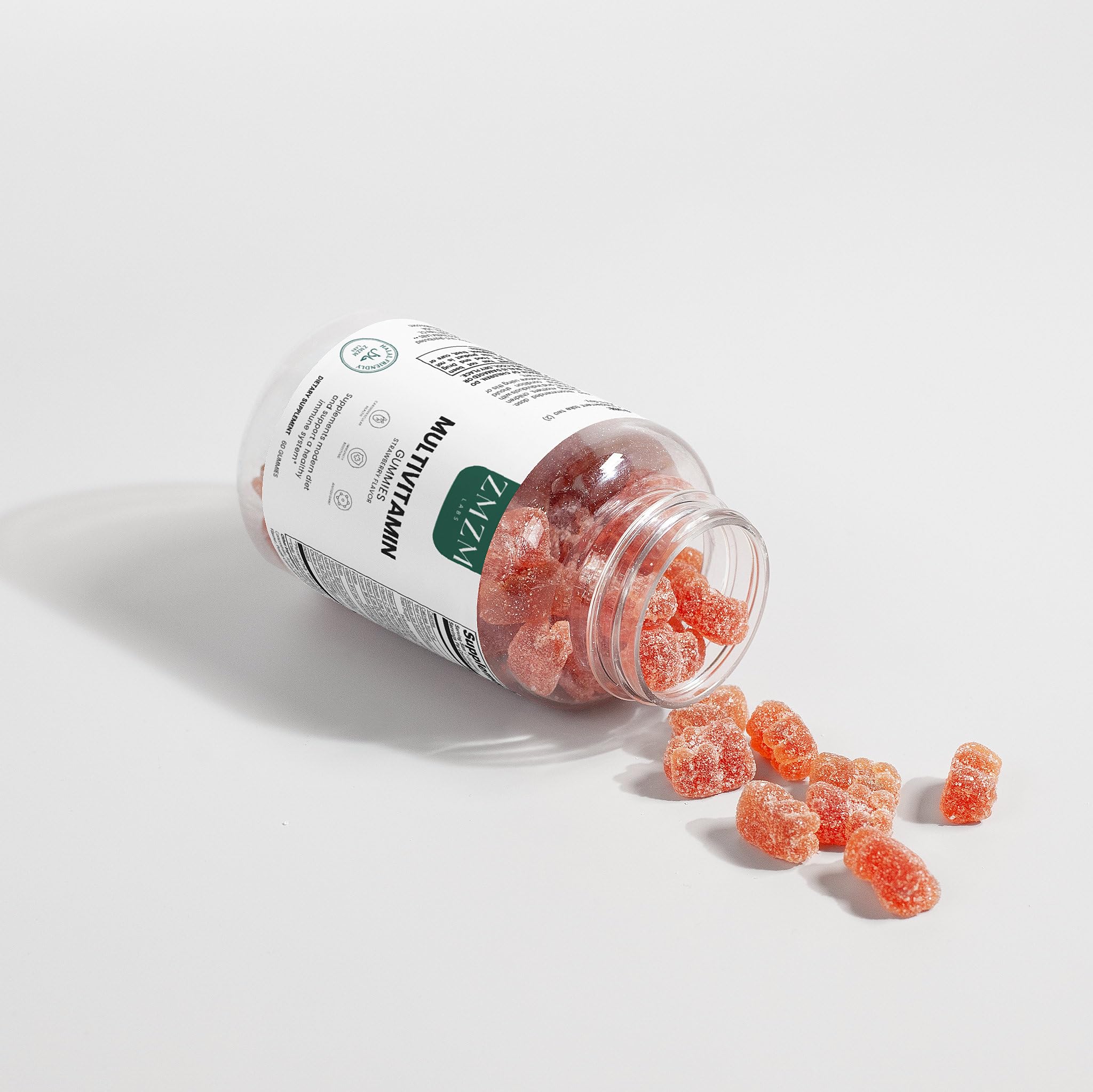 ZMZM LABS Multivitamin Gummies – Strawberry Flavor, 60 Gummies, Vegan, Gelatin-Free, Halal-Friendly Daily Vitamin Supplement ZMZM LABSUS supplements