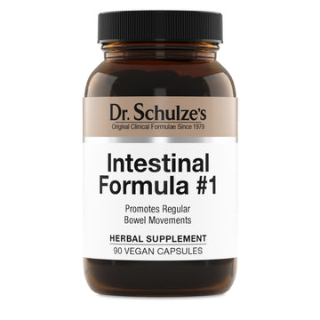 Dr. Schulze's Intestinal Formula #1 - Bowel Movement Supplement for Colon Health Support - Bloating & Constipation Aid - Intestinal Cleanse - All-Natural - Plant-Based - Vegan - 90 Count Dr. Schulze'sAu supplements