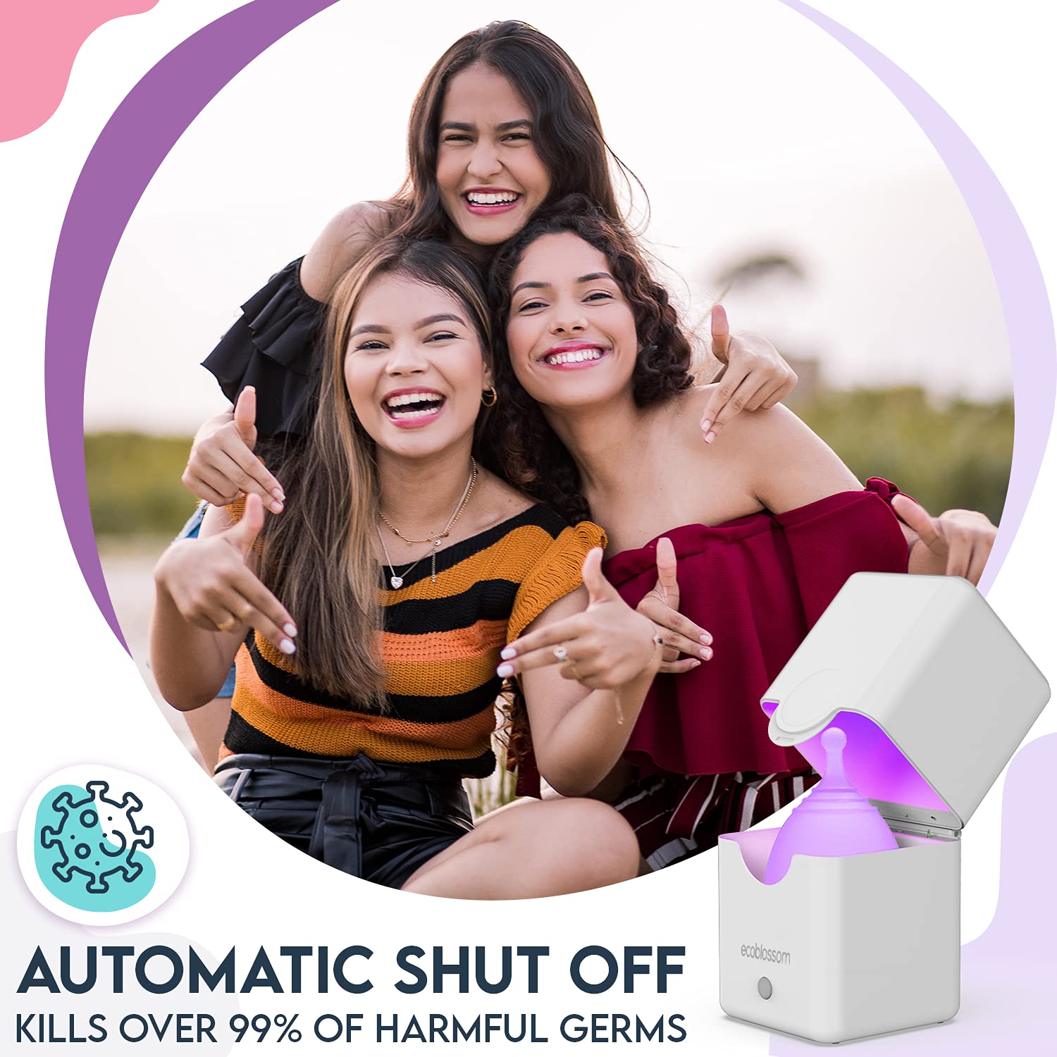 Ecoblossom Menstrual Cup Sterilizer - Modern Menstrual Cup Cleaner Unscented Sanitizer EcoBlossomAu supplements