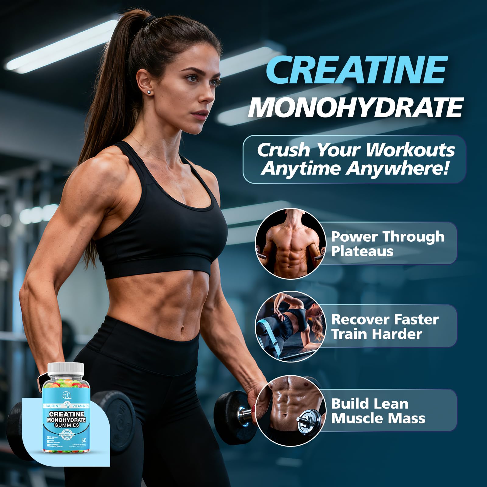 DRZIHOOCH Creatine Gummies for Women & Men - Creatine Monohydrate Gummies Tasty Chewable Supplement, Muscle Support & Energy Boost (2 Pack) DRZIHOOCHAu supplements