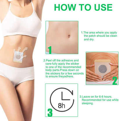 Bubchen Mugwort Belly Patch,30Pcs Natural Wormwood Essence and 30Pcs Belly Sticker BURWSEKKUS supplements
