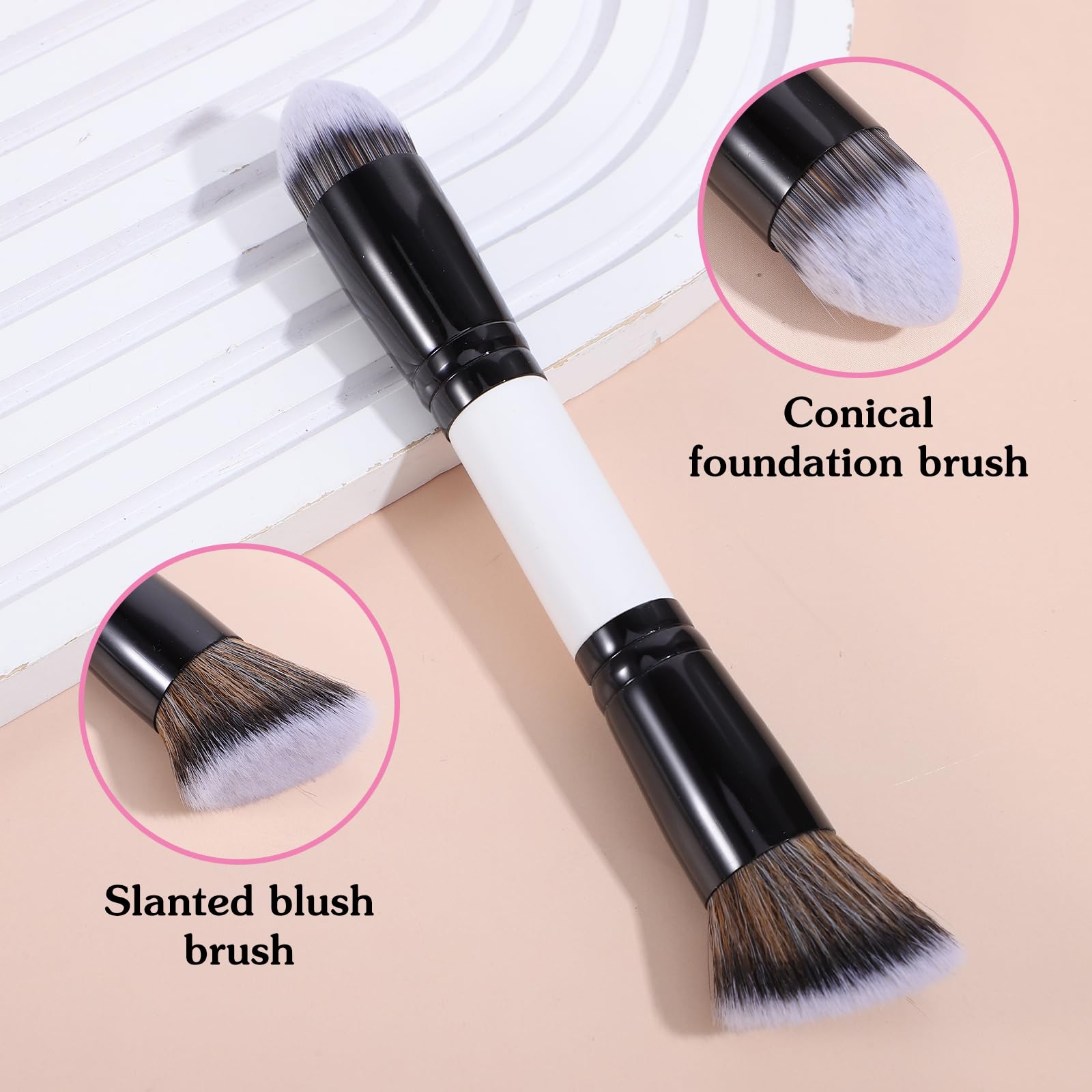 KFHENSOM 4PCS Foundation Contour Conceal Brush Set Dual-Ended Makeup Brushes Set Professional Powder Blush Concealer Eyeshadow Kabuki Foundation Brush Kit for Liquid Loose Powder Cream KFHENSOMRAu supplements