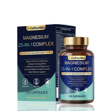 25-in-1 Magnesium Complex | Multi-Form Absorbable Blend for Daily Nutritional Support, 120 Vegan Caps (1) PBZPBZAu supplements