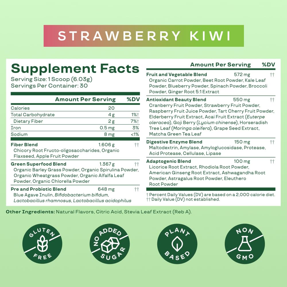 Bloom Nutrition Greens and Superfoods Powder for Digestive Health, Greens Powder Bloom NutritionUS supplements