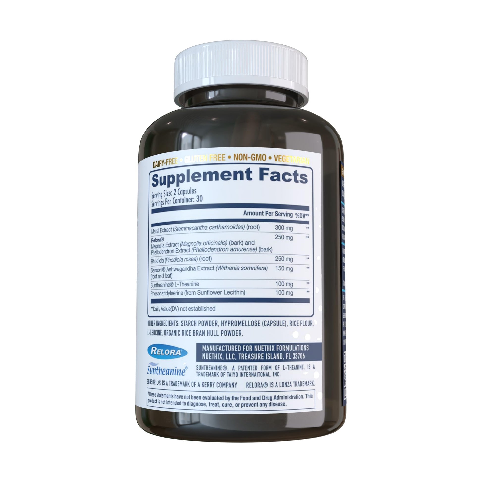NuEthix Formulations Cort-Eaze - Cortisol Supplement - Health Support Supplement with Ashwagandha, L-Theanine & Rhodiola Rosea - Relaxation and Deep Sleep, 60 Capsules, 30 Servings NuEthix FormulationsAu supplements
