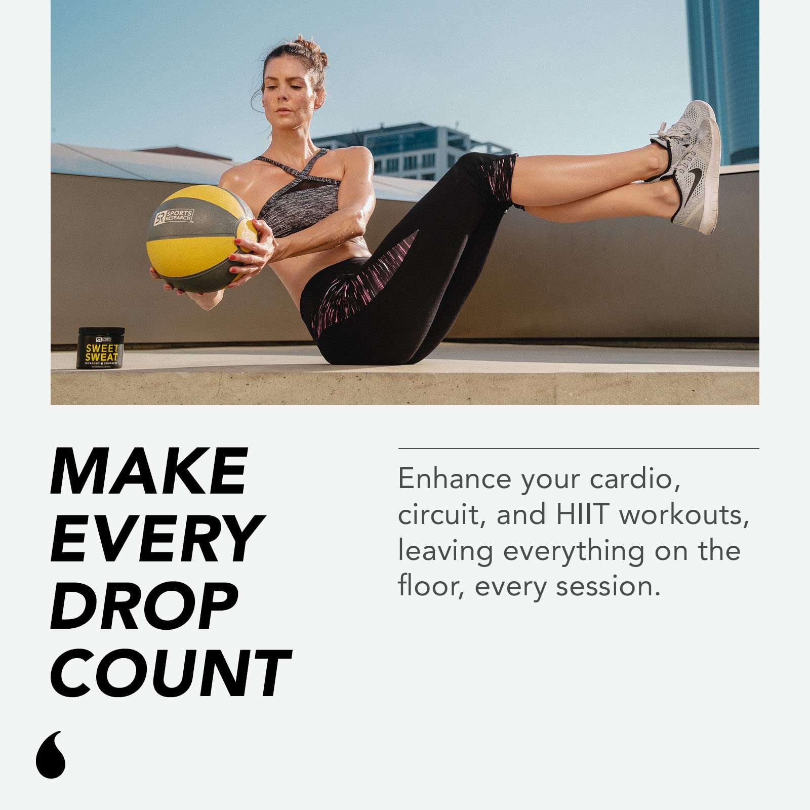 Sweet Sweat Workout Enhancer Roll-On Gel Stick - Sweat Harder and Faster Sports ResearchAu supplements