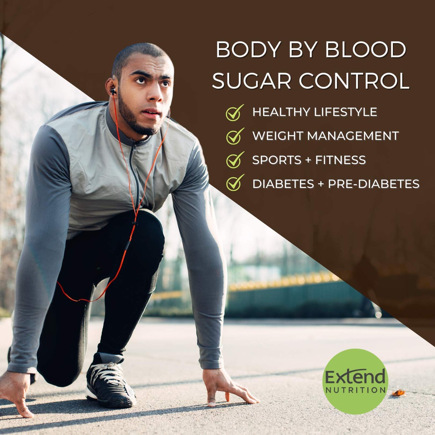 Extend Nutrition Diabetic Snacks for Sugar Control, Low Carb, Low Sugar, Low Calorie Snacks Extend BarUS supplements