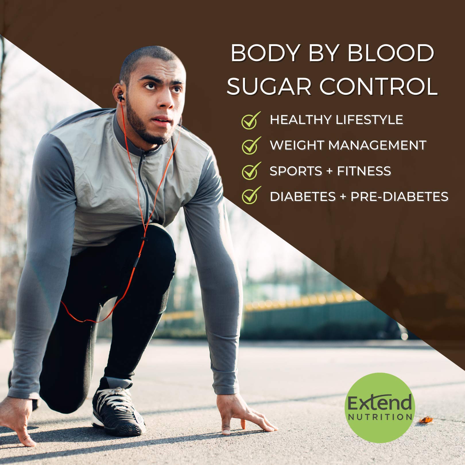 Extend Nutrition Diabetic Snacks for Sugar Control, Low Carb, Low Sugar, Low Calorie Snacks Extend BarUS supplements
