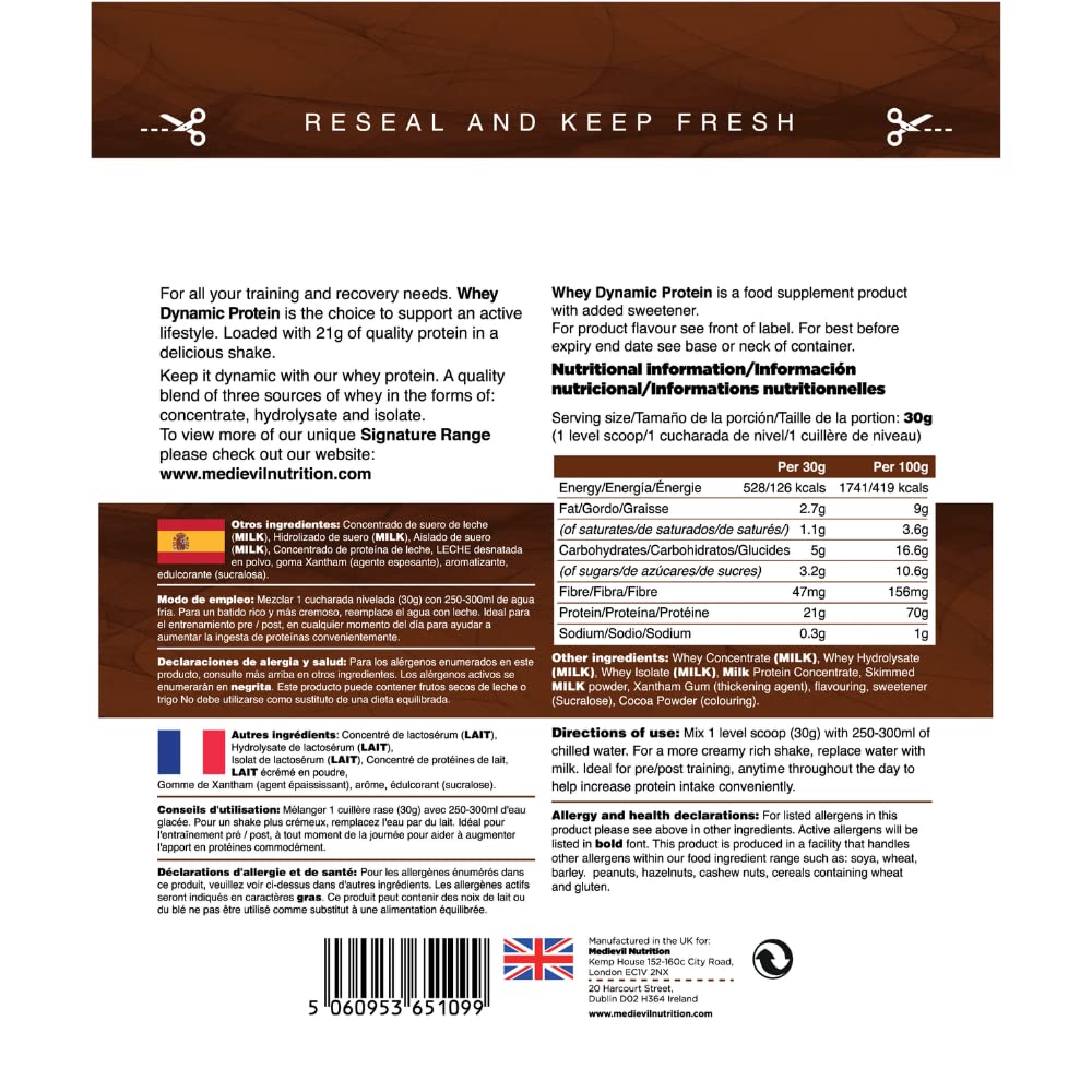 Medi-Evil Nutrition Whey Dynamic Protein, Triple Chocolate Flavour, 600g, 20 Servings Medi-EvilAu supplements