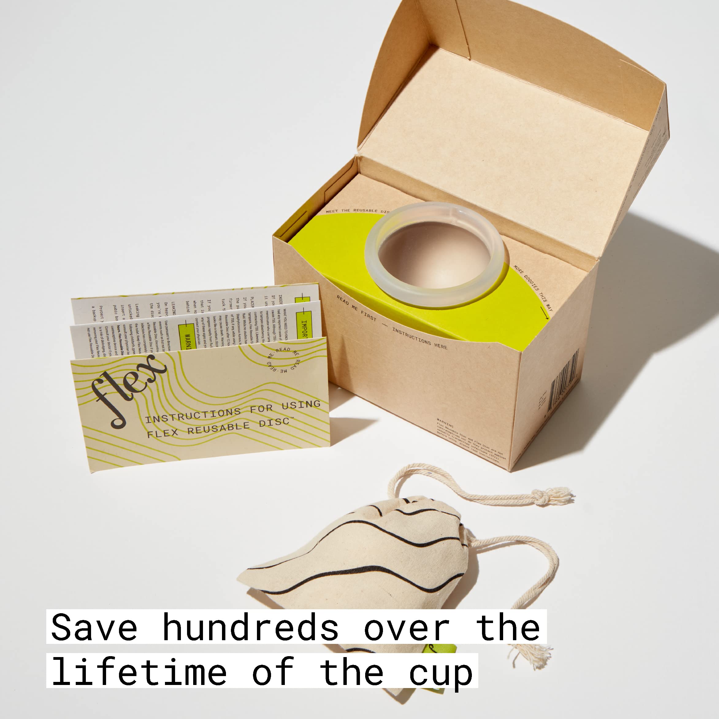 Flex Reusable Disc | Reusable Menstrual Disc | Tampon, Pad, and Cup Alternative | Capacity of 6 Super FLEXAu supplements
