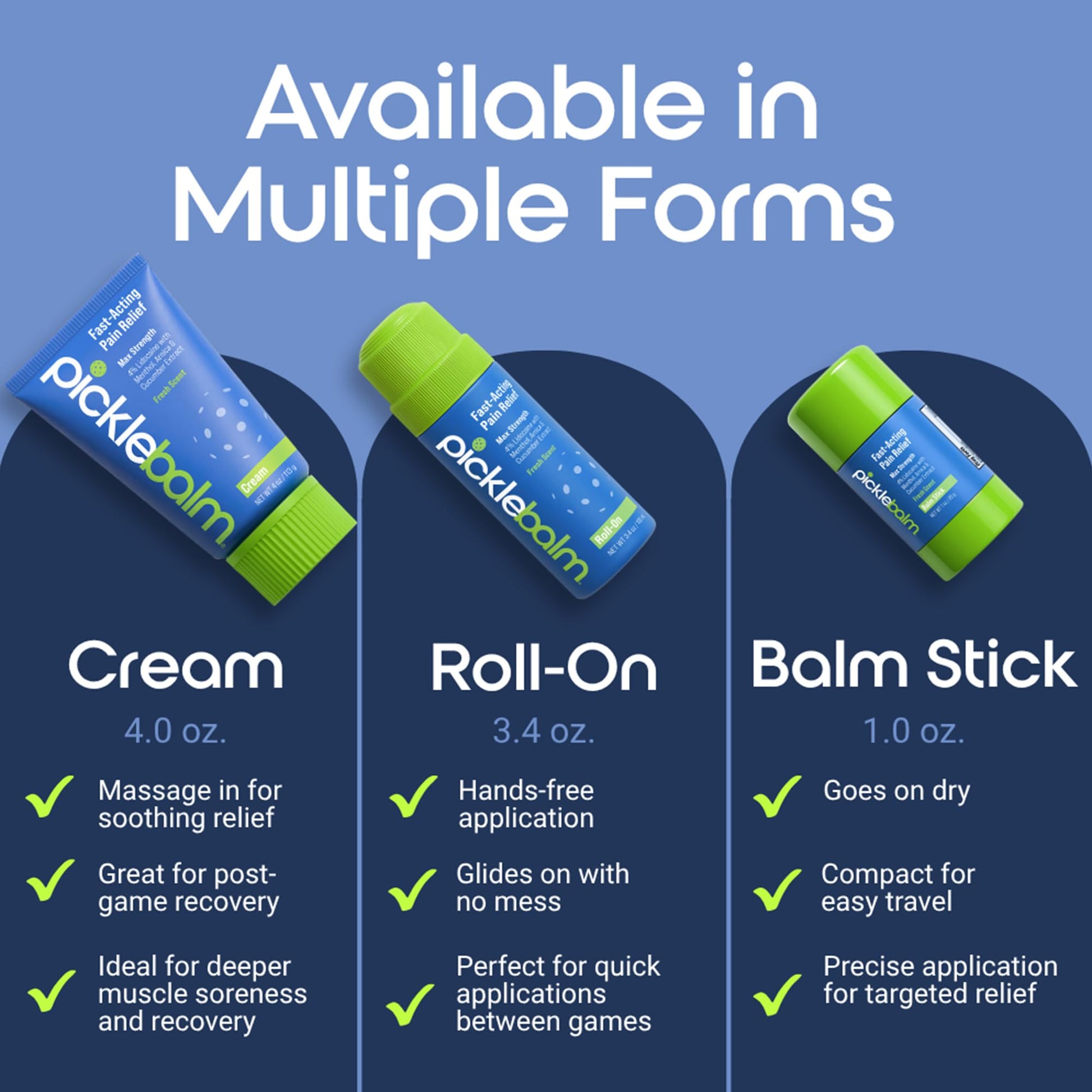 PickleBalm Pickleball In-Game Muscle Pain Relief Roll-On with 4% Lidocaine, Arnica, Menthol, Cucumber Seed Extract for Shoulders, Knees, Wrists, and More, 3.4oz Roll-On Applicator PickleBalmAu supplements