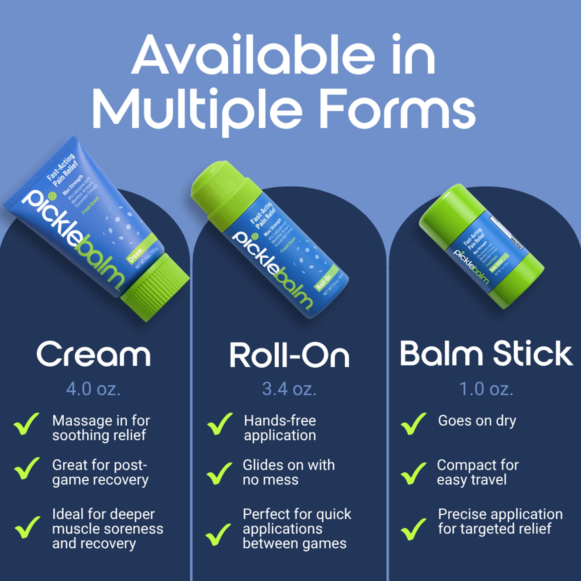 PickleBalm Pickleball In-Game Muscle Pain Relief Balm Stick with 4% Lidocaine, Arnica, Menthol, Cucumber Seed Extract for Shoulders, Knees, Wrists, and More, 1oz Stick PickleBalmAu supplements