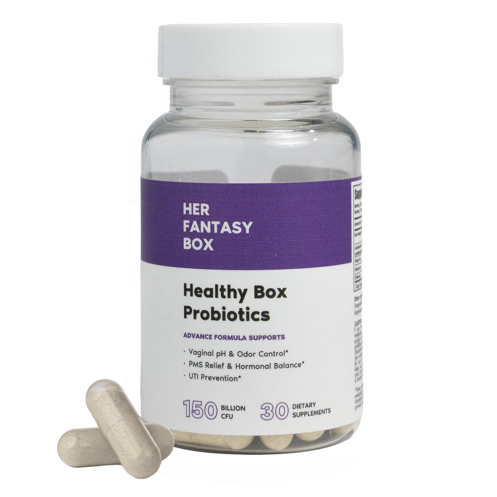 Her Fantasy Box | Healthy Box | Vaginal Probiotics for Women – Prebiotics + Advanced Lactobacillus Blend – Hormonal Balance, PMS Relief – Feminine Health Support with Cranberry & D-Mannose Her Fantasy BoxAu supplements