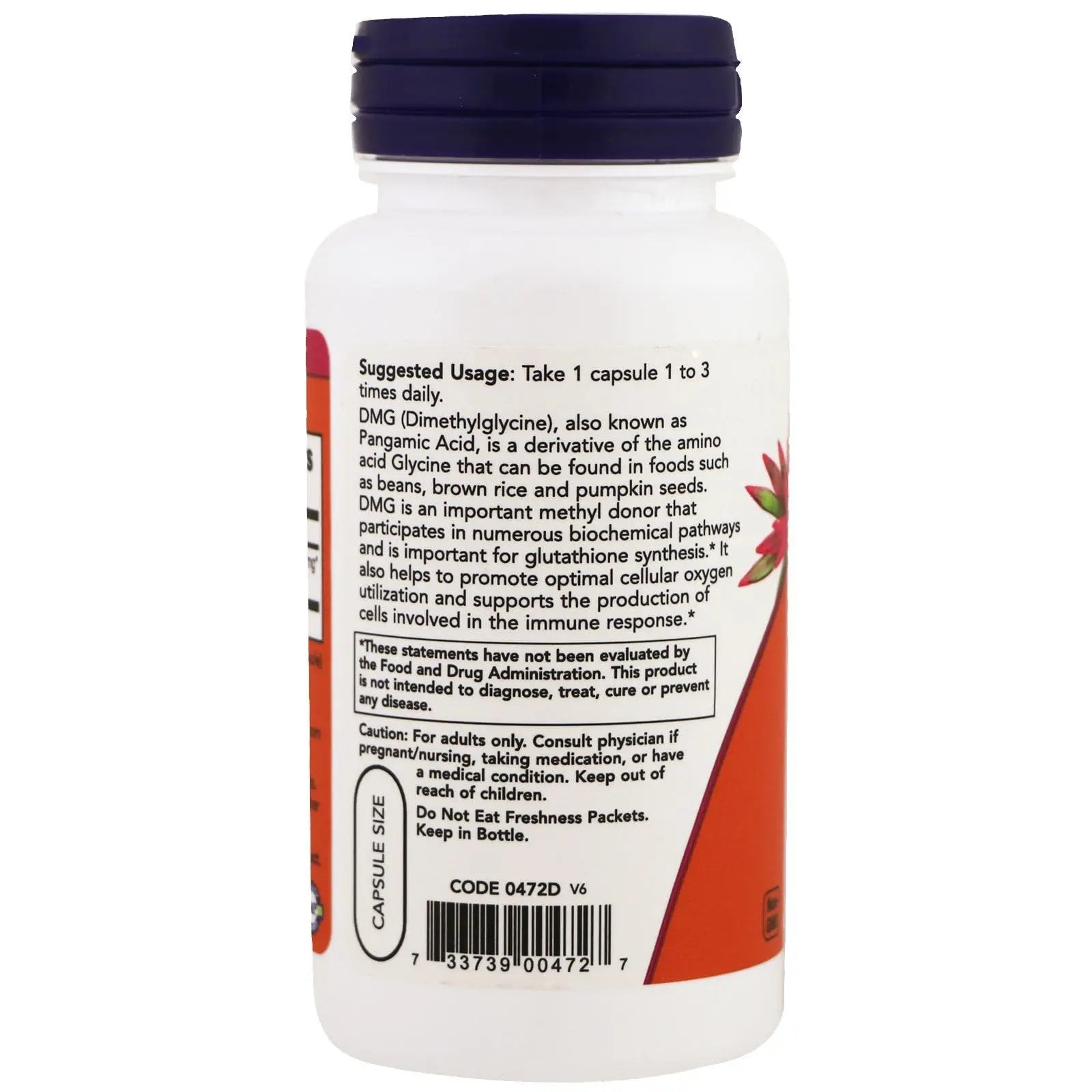 Now Foods DMG 125mg, 100 Caps NOW FoodsAu supplements