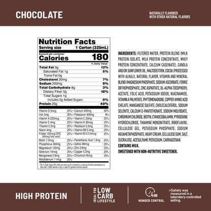 SlimFast Protein Shake, Chocolate- 20g Protein, Meal Replacement Shake Ready to Drink SlimFastUS supplements