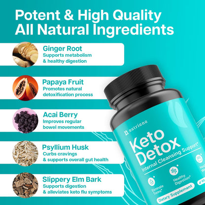 Nutriana Keto Detox Cleanser - Weight Loss Keto Pills Liver Supplement for Men & Women NutrianaUS supplements