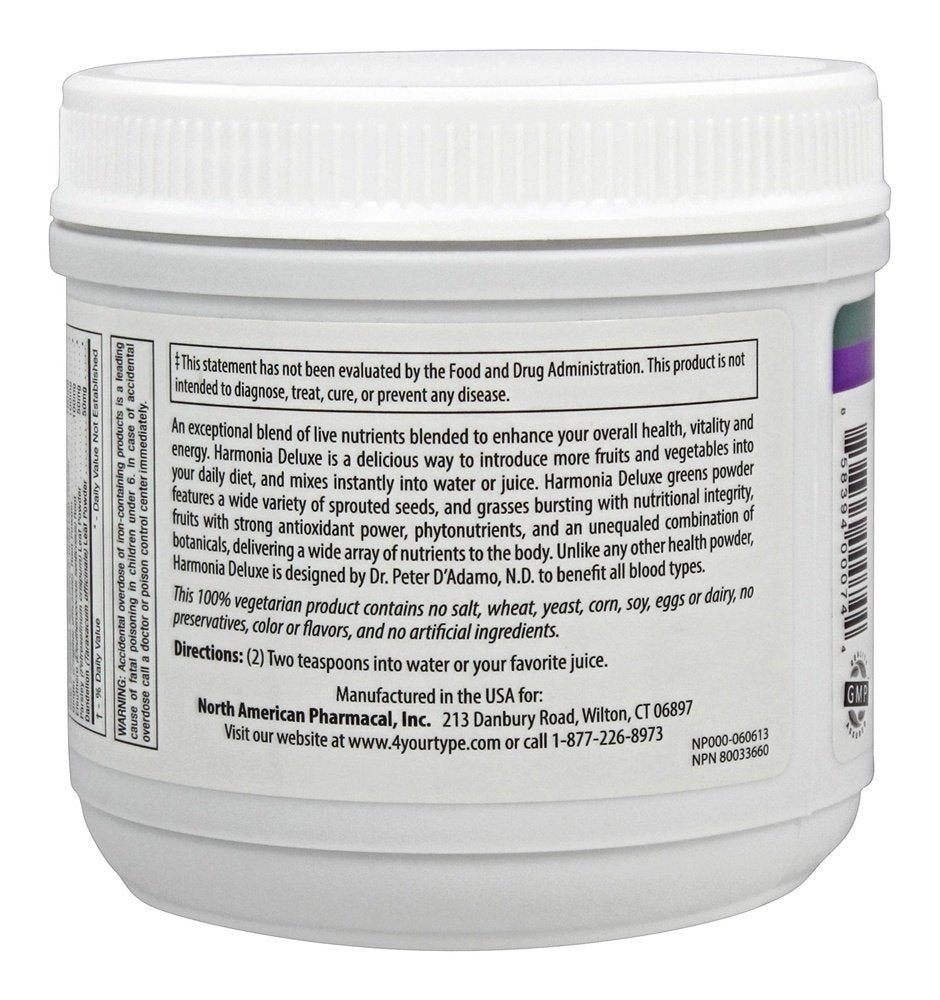 D'Adamo Personalized Nutrition Harmonia Deluxe, 7 Ounce D'Adamo Personalized NutritionAu supplements