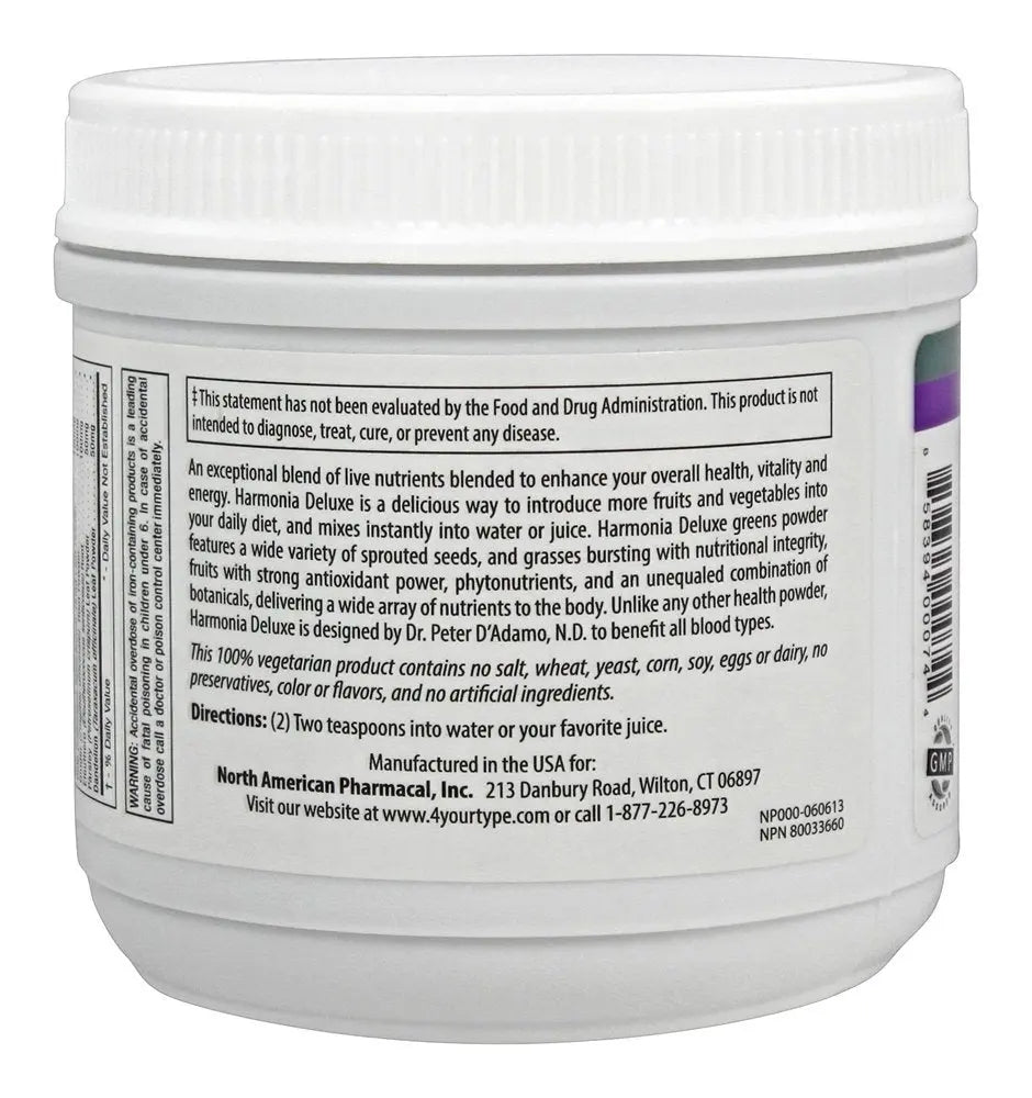 D'Adamo Personalized Nutrition Harmonia Deluxe, 7 Ounce D'Adamo Personalized Nutritionnz supplements