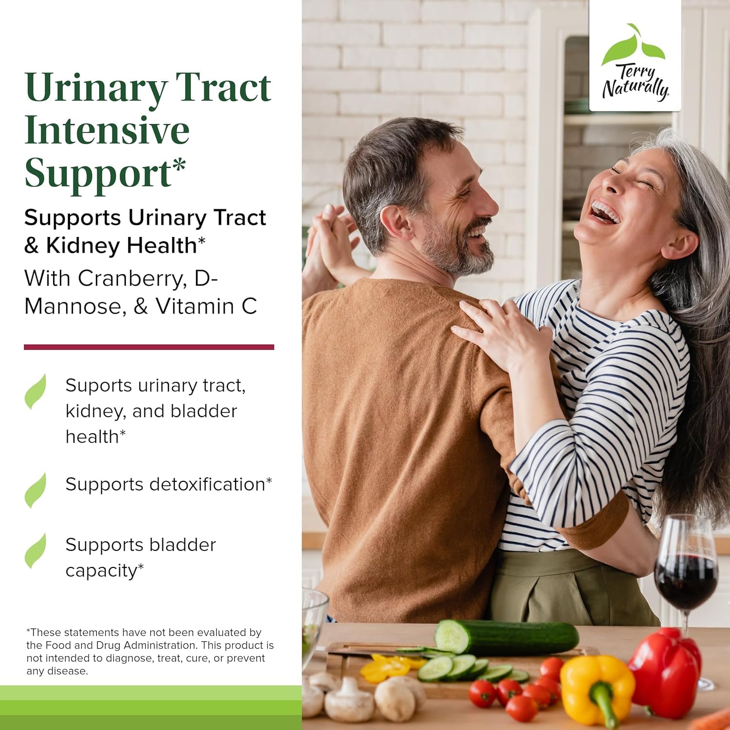 Terry Naturally Urinary Tract Intensive Support - Supplement with Cranberry for Bladder Health Support - Kidney Health Supplement with D-Mannose & Vitamin C - 60 Capsules (30 Servings) Terry NaturallyAu supplements