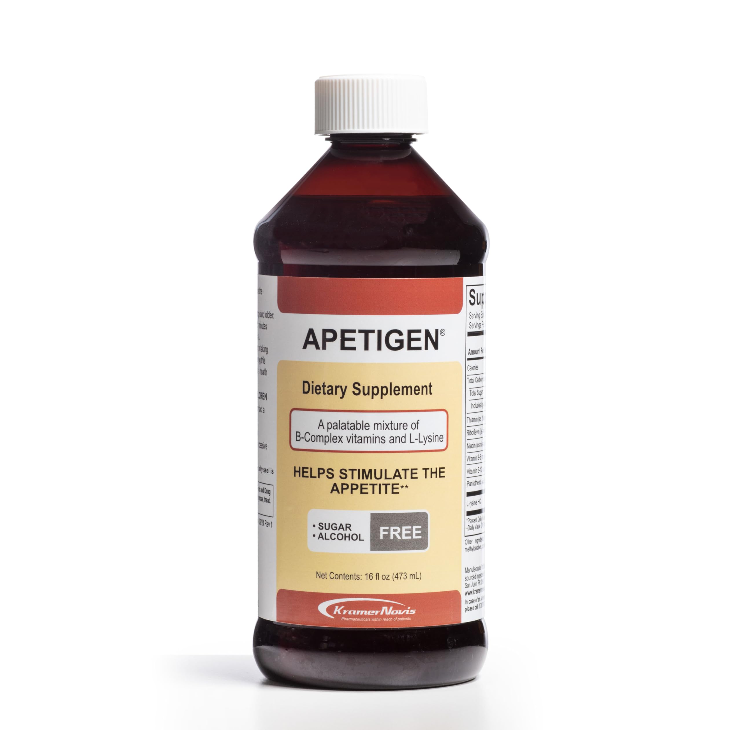 Apetigen Appetite Stimulant for Kids & Adults – Vitamin B-Complex with L-Lysine Liquid – Sugar Free Weight Gain Supplement for Picky Eaters – Caramel Flavor, 16oz ApetigenAu supplements