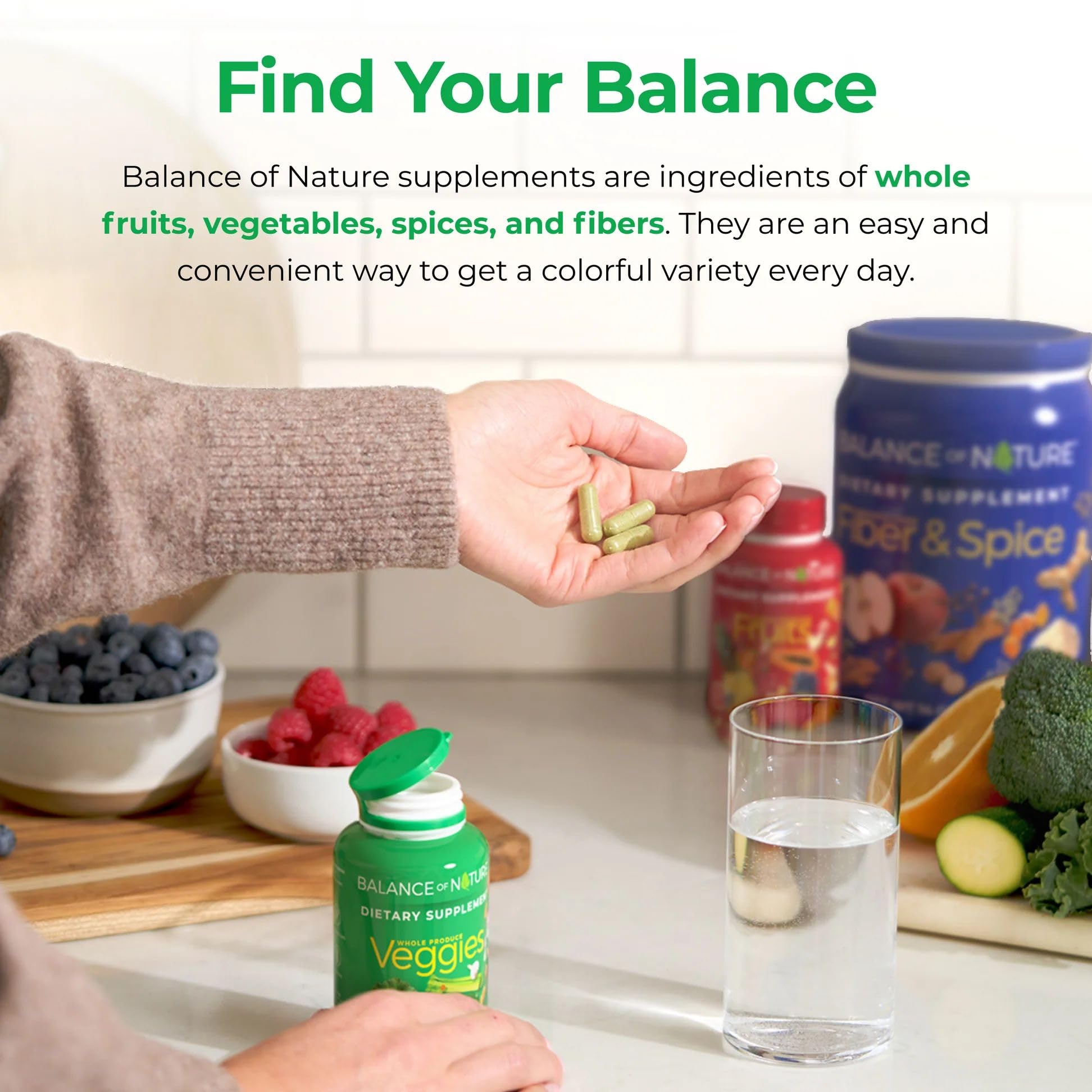 Balance of Nature Whole Veggies Supplement with Superfood Vegetables Balance of NatureAu supplements