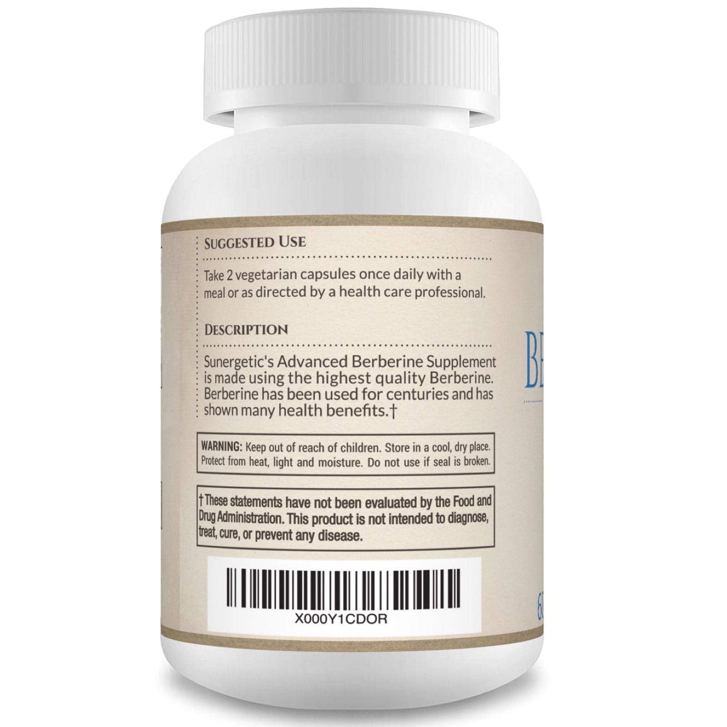 Premium Berberine Supplement - 1200mg of Berberine Per Serving - Berberine HCL SunergeticUS supplements